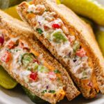 Vegetable sandwich with tuna and mayonnaise