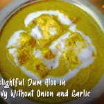Delightful Dum Aloo in Palak Gravy - Without Onion and Garlic